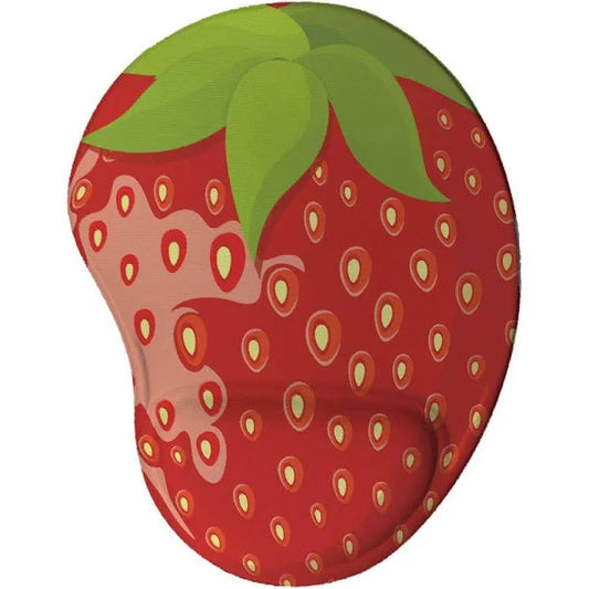 Strawberry-Shaped Ergonomic Mouse Pad with Wrist Support