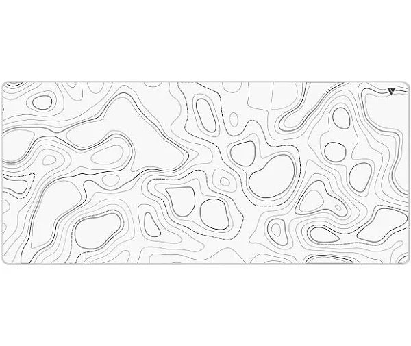 Extended Minimalist Topographic Design Gaming Mouse Pad